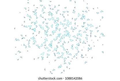 Light BLUE vector abstract colorful background, which consist of triangles. Pattern with colored triangles on white background.
