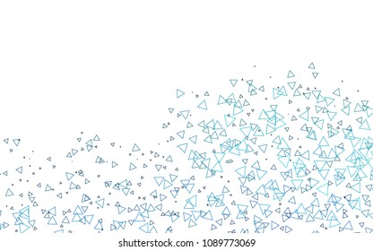 Light BLUE vector abstract colorful background, which consist of triangles. Pattern with colored triangles on white background.