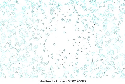 Light BLUE vector abstract colorful background, which consist of triangles. Pattern with colored triangles on white background.