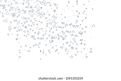 Light BLUE vector abstract colorful background, which consist of triangles. Pattern with colored triangles on white background.