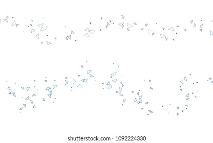 Light BLUE vector abstract colorful background, which consist of triangles. Pattern with colored triangles on white background.