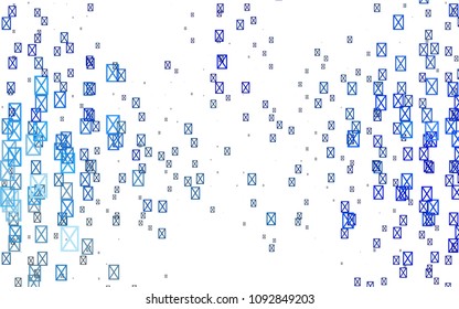 Light BLUE vector abstract colorful background, which consist of triangles. Pattern with colored triangles on white background.