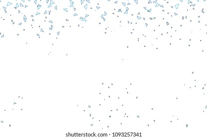 Light BLUE vector abstract colorful background, which consist of triangles. Pattern with colored triangles on white background.