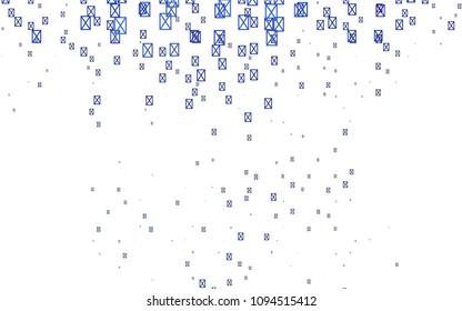 Light BLUE vector abstract colorful background, which consist of triangles. Pattern with colored triangles on white background.