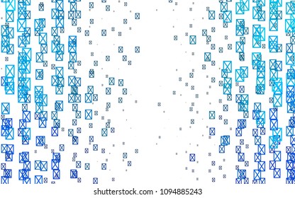 Light BLUE vector abstract colorful background, which consist of triangles. Pattern with colored triangles on white background.