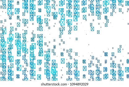 Light BLUE vector abstract colorful background, which consist of triangles. Pattern with colored triangles on white background.