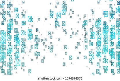 Light BLUE vector abstract colorful background, which consist of triangles. Pattern with colored triangles on white background.