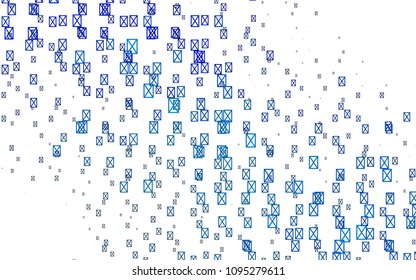 Light BLUE vector abstract colorful background, which consist of triangles. Pattern with colored triangles on white background.