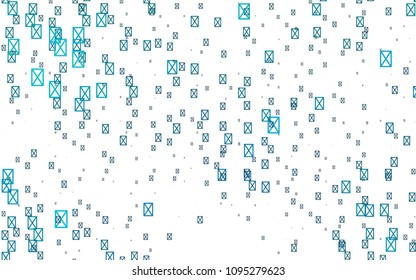 Light BLUE vector abstract colorful background, which consist of triangles. Pattern with colored triangles on white background.