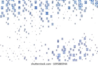 Light BLUE vector abstract colorful background, which consist of triangles. Pattern with colored triangles on white background.