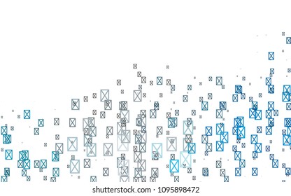 Light BLUE vector abstract colorful background, which consist of triangles. Pattern with colored triangles on white background.