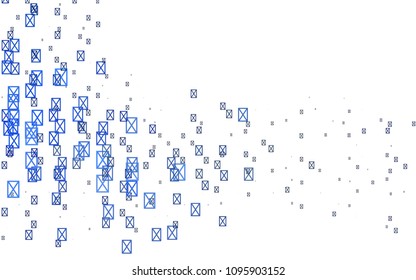 Light BLUE vector abstract colorful background, which consist of triangles. Pattern with colored triangles on white background.