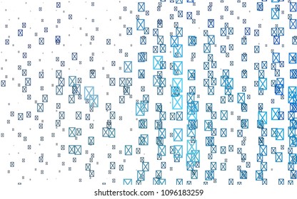 Light BLUE vector abstract colorful background, which consist of triangles. Pattern with colored triangles on white background.