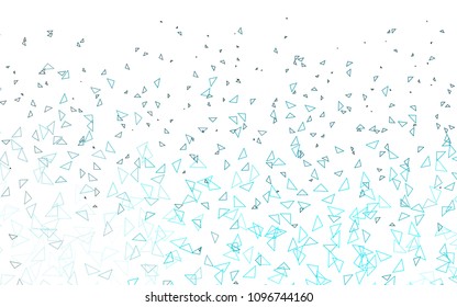 Light BLUE vector abstract colorful background, which consist of triangles. Pattern with colored triangles on white background.