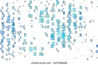 Light BLUE vector abstract colorful background, which consist of triangles. Pattern with colored triangles on white background.