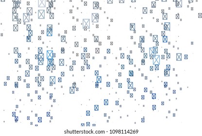 Light BLUE vector abstract colorful background, which consist of triangles. Pattern with colored triangles on white background.