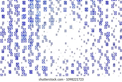 Light BLUE vector abstract colorful background, which consist of triangles. Pattern with colored triangles on white background.