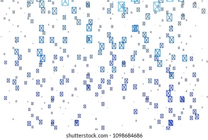 Light BLUE vector abstract colorful background, which consist of triangles. Pattern with colored triangles on white background.