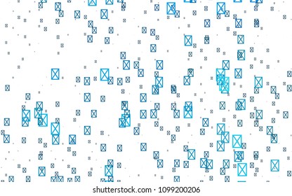 Light BLUE vector abstract colorful background, which consist of triangles. Pattern with colored triangles on white background.