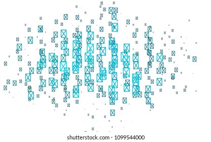 Light BLUE vector abstract colorful background, which consist of triangles. Pattern with colored triangles on white background.