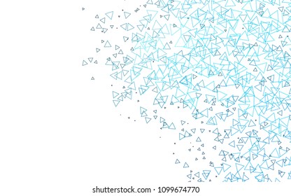 Light BLUE vector abstract colorful background, which consist of triangles. Pattern with colored triangles on white background.