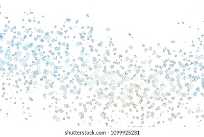 Light BLUE vector abstract colorful background, which consist of triangles. Pattern with colored triangles on white background.