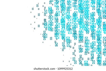 Light BLUE vector abstract colorful background, which consist of triangles. Pattern with colored triangles on white background.