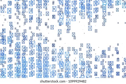 Light BLUE vector abstract colorful background, which consist of triangles. Pattern with colored triangles on white background.