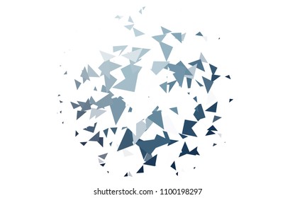 Light BLUE vector abstract colorful background, which consist of triangles. Pattern with colored triangles on white background.