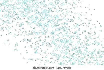 Light BLUE vector abstract colorful background, which consist of triangles. Pattern with colored triangles on white background.