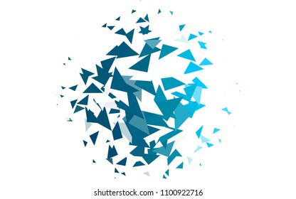 Light BLUE vector abstract colorful background, which consist of triangles. Pattern with colored triangles on white background.