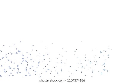 Light BLUE vector abstract colorful background, which consist of triangles. Pattern with colored triangles on white background.