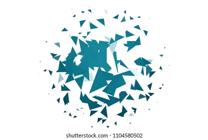 Light BLUE vector abstract colorful background, which consist of triangles. Pattern with colored triangles on white background.