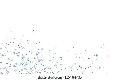 Light BLUE vector abstract colorful background, which consist of triangles. Pattern with colored triangles on white background.