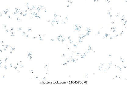 Light BLUE vector abstract colorful background, which consist of triangles. Pattern with colored triangles on white background.