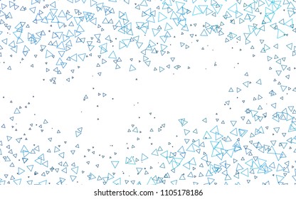 Light BLUE vector abstract colorful background, which consist of triangles. Pattern with colored triangles on white background.