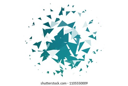 Light BLUE vector abstract colorful background, which consist of triangles. Pattern with colored triangles on white background.