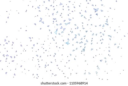 Light BLUE vector abstract colorful background, which consist of triangles. Pattern with colored triangles on white background.