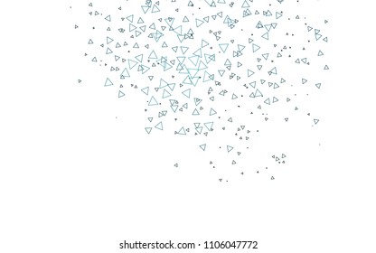 Light BLUE vector abstract colorful background, which consist of triangles. Pattern with colored triangles on white background.