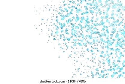 Light BLUE vector abstract colorful background, which consist of triangles. Pattern with colored triangles on white background.