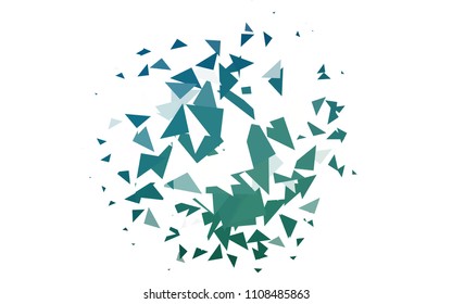 Light BLUE vector abstract colorful background, which consist of triangles. Pattern with colored triangles on white background.