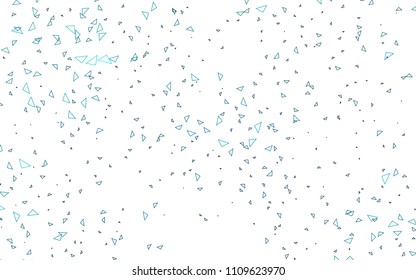 Light BLUE vector abstract colorful background, which consist of triangles. Pattern with colored triangles on white background.