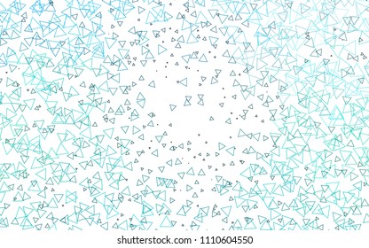 Light BLUE vector abstract colorful background, which consist of triangles. Pattern with colored triangles on white background.