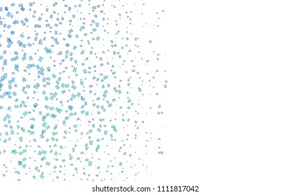 Light BLUE vector abstract colorful background, which consist of triangles. Pattern with colored triangles on white background.