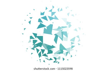 Light BLUE vector abstract colorful background, which consist of triangles. Pattern with colored triangles on white background.