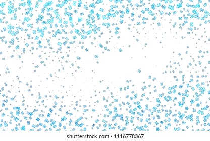 Light BLUE vector abstract colorful background, which consist of triangles. Pattern with colored triangles on white background.