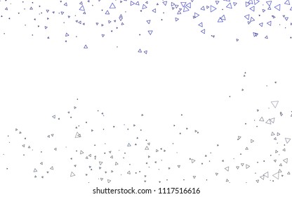 Light BLUE vector abstract colorful background, which consist of triangles. Pattern with colored triangles on white background.