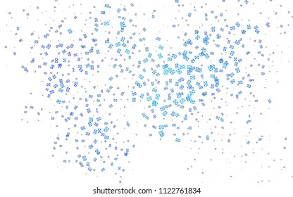 Light BLUE vector abstract colorful background, which consist of triangles. Pattern with colored triangles on white background.