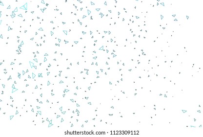 Light BLUE vector abstract colorful background, which consist of triangles. Pattern with colored triangles on white background.
