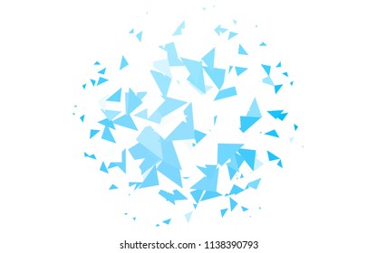 Light BLUE vector abstract colorful background, which consist of triangles. Pattern with colored triangles on white background.